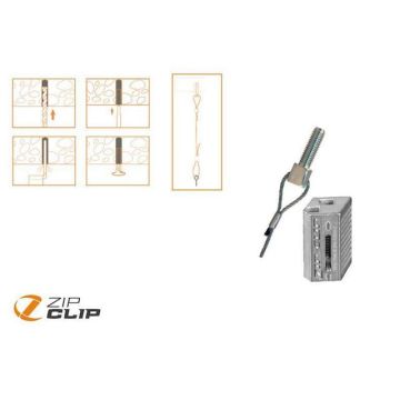 Zip clip kabelophangsysteem met m8x20mm 3m - belasting 90kg - 10pcs pck galvaniseerd