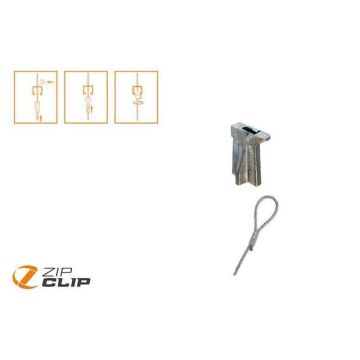 Zip clip cable suspension system with m8x20mm - 10 meters - load 90kg - 5 pieces