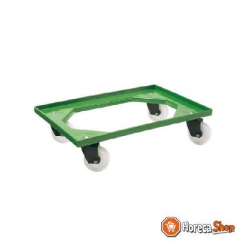 Transport chassis with 4 swivel castors polyamide forks