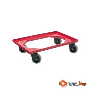 Transport chassis with 4 rubber swivel wheels