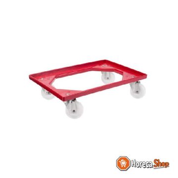 Transport chassis with 4 swivel castors stainless steel forks