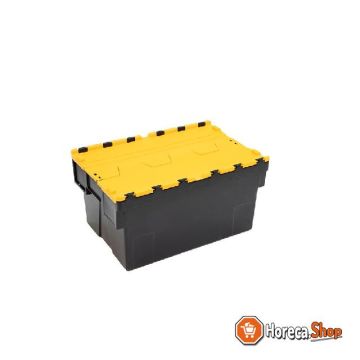 Distribution box - 600x400x310 mm black body colored lid - recycled