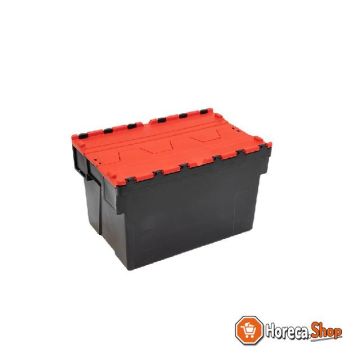Distribution box - 600x400x365 mm black body colored lid - recycled