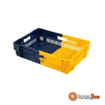Euronorm stacking and nesting container - 600x400x147 perforated - nestable - bi-color
