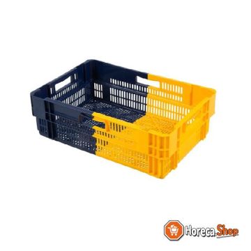 Euronorm stacking container - 600x400x187 perforated - nestable - bi-color