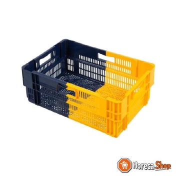 Euronorm stacking container - 600x400x245 perforated - nestable - bi-color