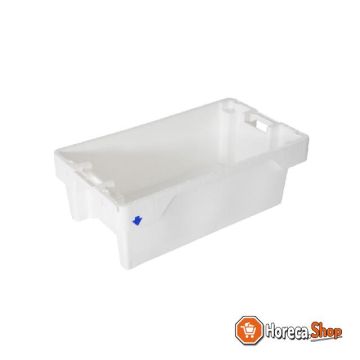 Fish crate - stackable-nestable 800x450x270 mm - white - 40kg / 60l