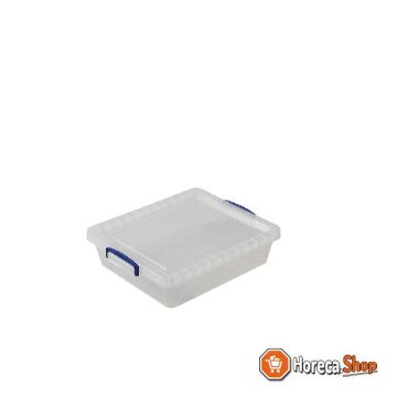 Transparent box with lid 470x385x110 mm - 10.50l - nestable