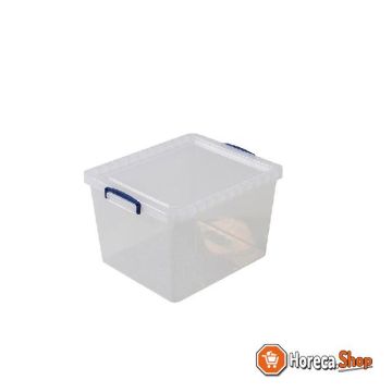 Transparent box with lid 464x383x300 mm - 33.50l - nestable