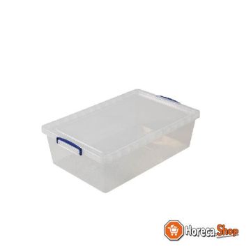Transparente box mit deckel 700x440x230 mm - 43l - verschachtelbar