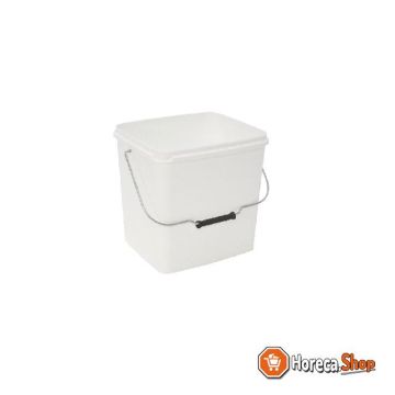 Rectangular bucket - 13.1 l metal handle - excluding lid