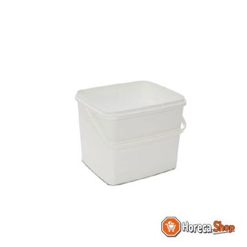 Rectangular bucket - 10.9 l plastic handle - excluding lid