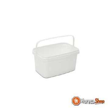Rectangular bucket - 5.6l plastic handle - excluding lid