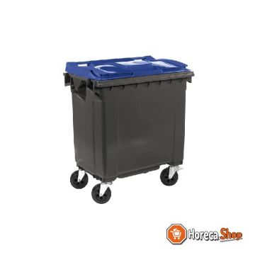 Maxi-container 4 zwenkwielen - 770l met gekleurd deksel