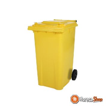 2 wiel grote afvalcontainer model mgb 80 ge - geel