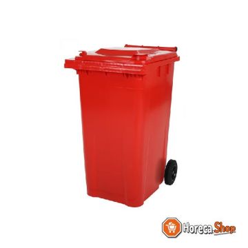 2 wiel grote afvalcontainer model mgb 80 ro - rood