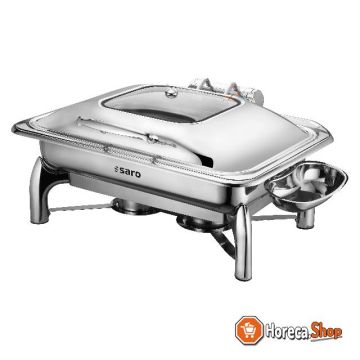Induction chafing dish with self-closing lid, 1 1 gn model rainer