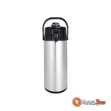 Thermos pump jug stainless steel (inside glass)