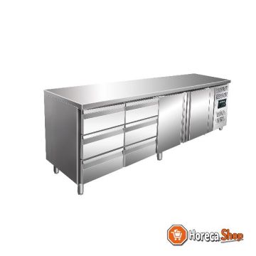 Établi réfrigéré  avec jeu de tiroirs avec 2 x 3 tiroirs modèle kylja 4150 tn