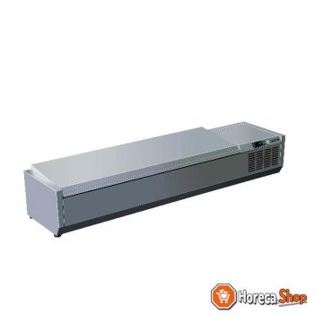 Design refrigerated display case with lid - 1 3 gn model vrx 1400 s   s