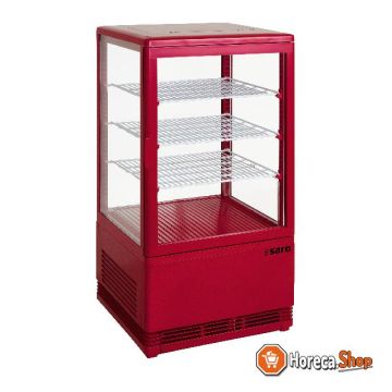 Mini refrigerated display case 70 liters model sc 70 red