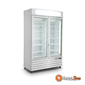 Freezer with fan cooling 2 glass doors model d 800