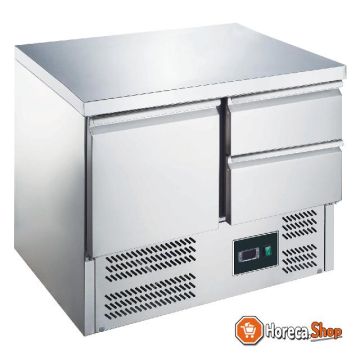 Refrigerated working table with door and drawers m