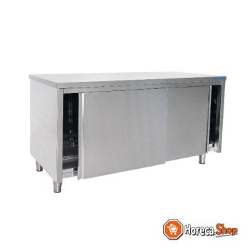 Stainless steel wall cabinet, sliding door - 600 mm depth, 1000 mm