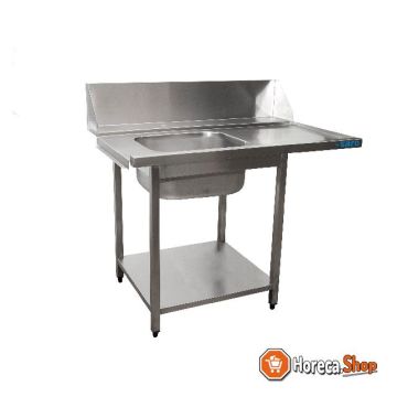 Feed table for dishwasher left, 1 tray, 1200 mm