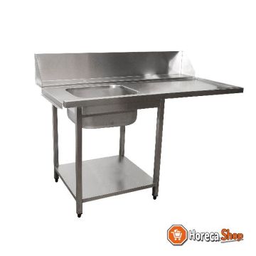 Feed table for dishwasher left, 1 tray, 1600 mm