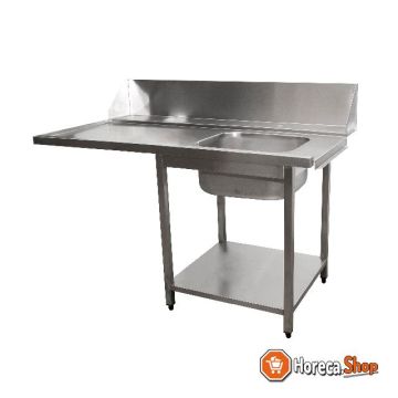 Feed table for dishwasher right, 1 tray, 1600 mm