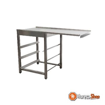 Right-hand dishwasher drain table, 1 tray, 1200 mm