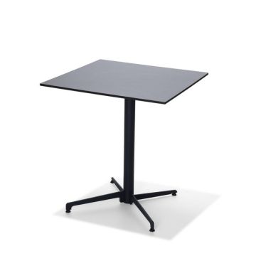 X cross bistrotafel laag zwart 74 cm, 11001, hpl tafelblad 70x70cm
