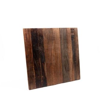 Old dutch tafelblad barnwood-hardhout 70x70cm, 1177