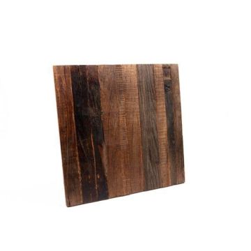 Old dutch tafelblad barnwood-hardhout 80x80cm, 1188