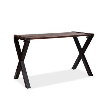 Old dutch tafel met barnwood-tafelblad, hoog, x-frame, 180x80x110 cm (lxbxh), 30180hx