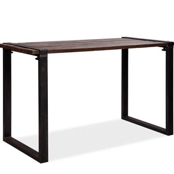 Old dutch tafel met barnwood-tafelblad, hoog, u-frame, 220x80x110 cm (lxbxh), 30220hu