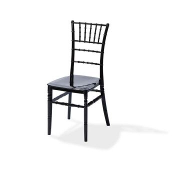 Tiffany stapelstoel zwart, polypropyleen, 41x43x92cm (lxbxh), 50410bl