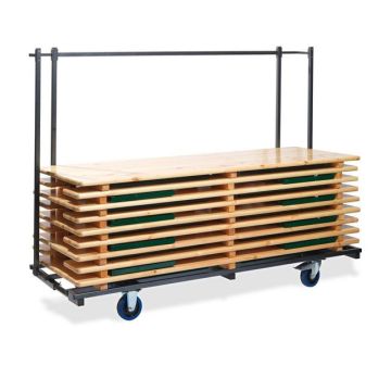 Bierset trolley regular, voor 10 complete biersets, hamerslag, 230x59-89x170cm (lxbxh), t90800