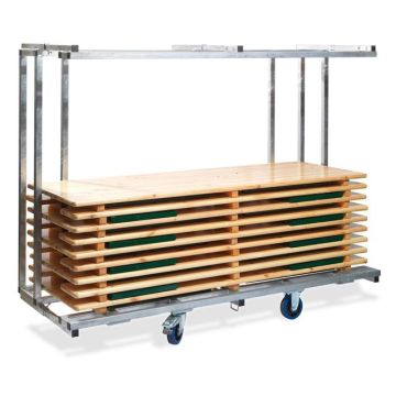 Bierset trolley professional, voor 10 complete biersets, verzinkt, 231,5x59-89x180,5cm (lxbxh), t90810