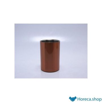 Bottle cooler double-walled stainless steel copper color