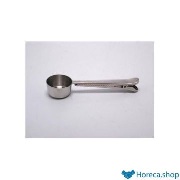 Measuring spoon with clip
