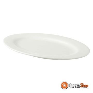 Dish flat 23x16 ov royalivory