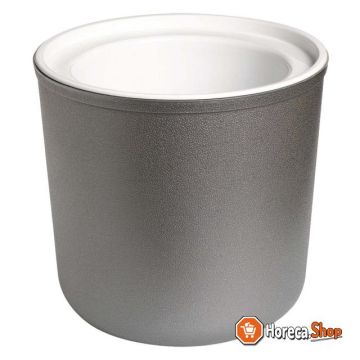 Pot 1,9 liter rond met onderzetter grijs coldmaster