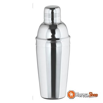 Shaker 0,7 liter 3-delig rvs hoogglans