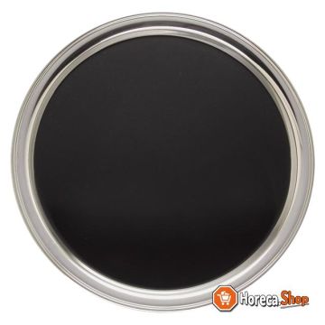 Tray 40 ash black stainless steel   pvc
