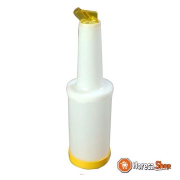 Fles 0,95 liter met schenktuit geel store&pour