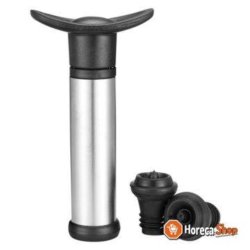 Wine pump 2 stoppers black