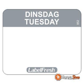 Code label small tuesday
