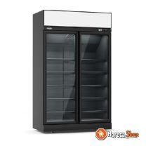 Freezer 2 glass doors black ins-1000f bl